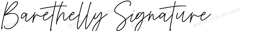 Barethelly Signature字体转换